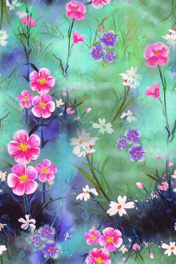 花卉印花华亿平台图片