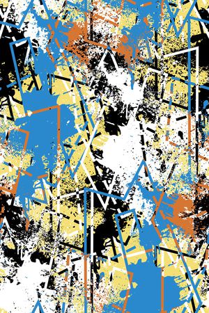 抽象男装印花华亿平台图片