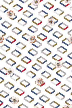 几何印花华亿平台图片