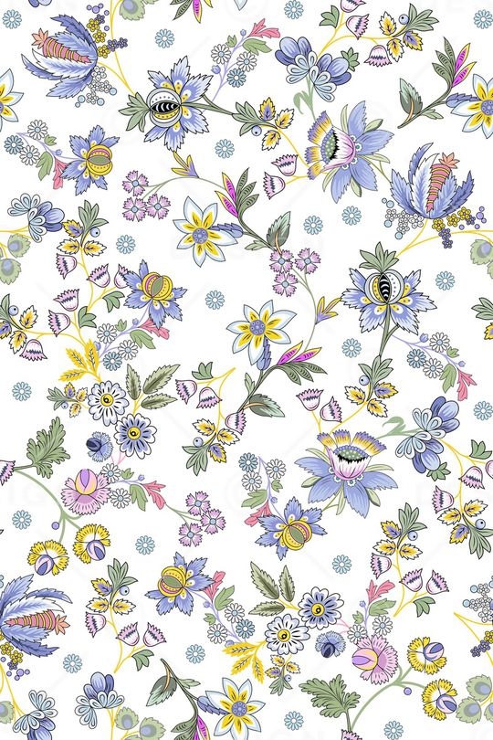 清爽底花卉印花华亿平台图片