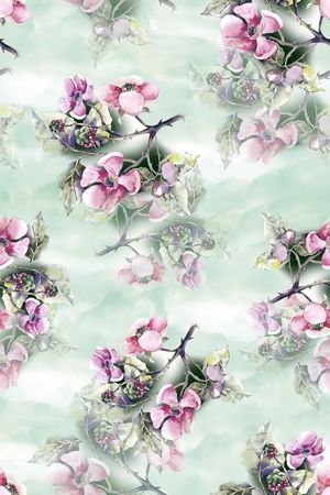 花卉印花华亿平台图片