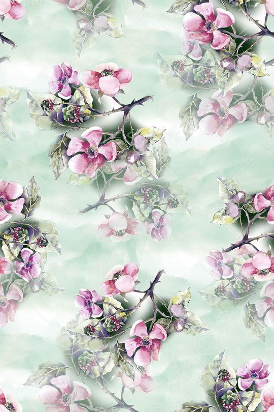 花卉印花华亿平台图片