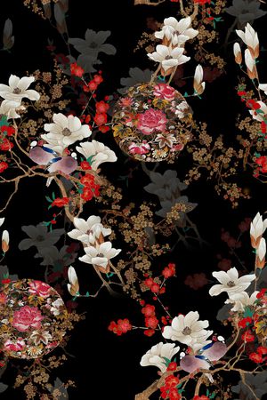 花卉印花华亿平台图片