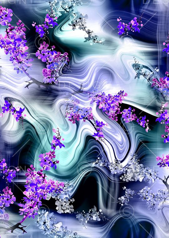 花卉印花华亿平台图片