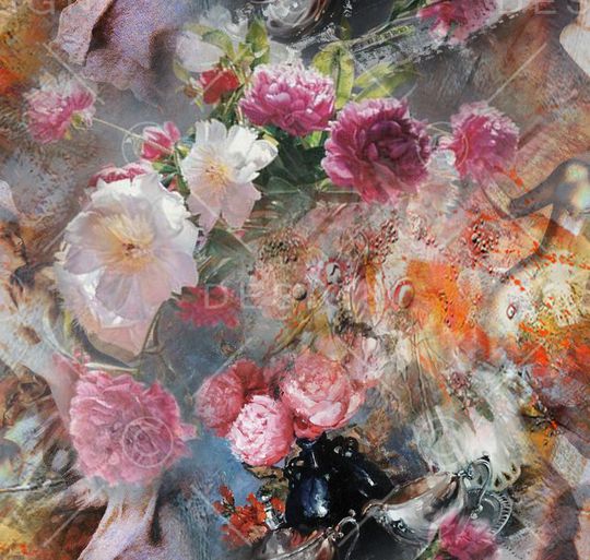 油画花卉印花华亿平台图片
