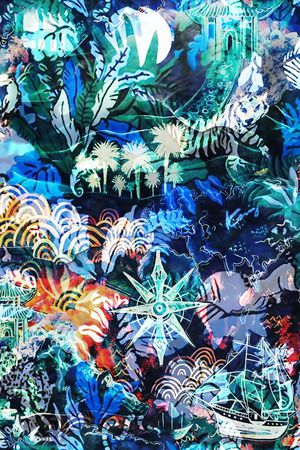 绿植树叶印花华亿平台图片