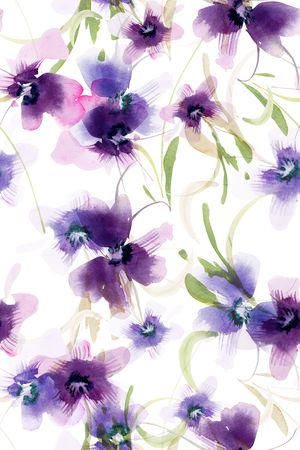 清爽底花卉印花华亿平台图片