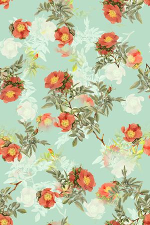 花卉印花华亿平台图片