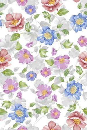 花卉印花华亿平台图片