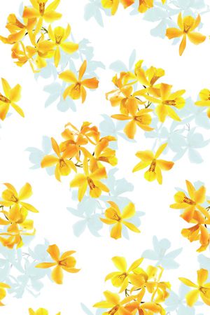 清爽底花卉印花华亿平台图片