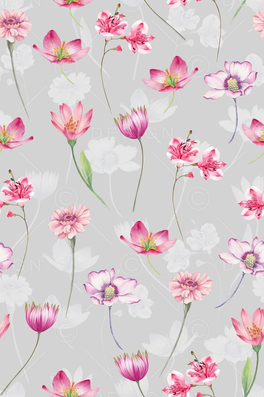 清爽底花卉印花华亿平台图片