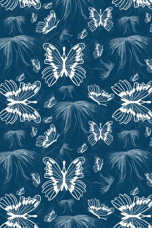 花卉蝴蝶印花华亿平台图片