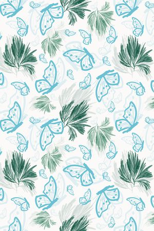 花卉蝴蝶印花华亿平台图片