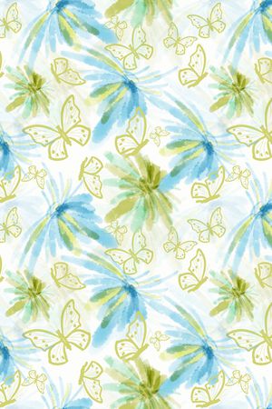 花卉蝴蝶印花华亿平台图片