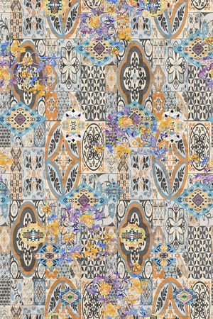 复古印花华亿平台图片