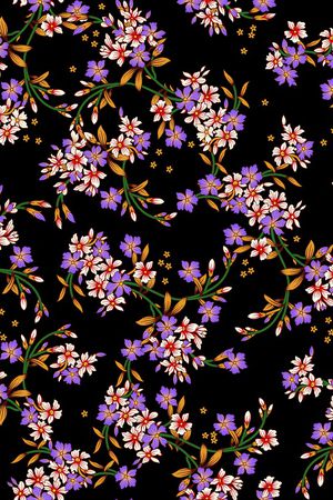 清爽底花卉印花华亿平台图片