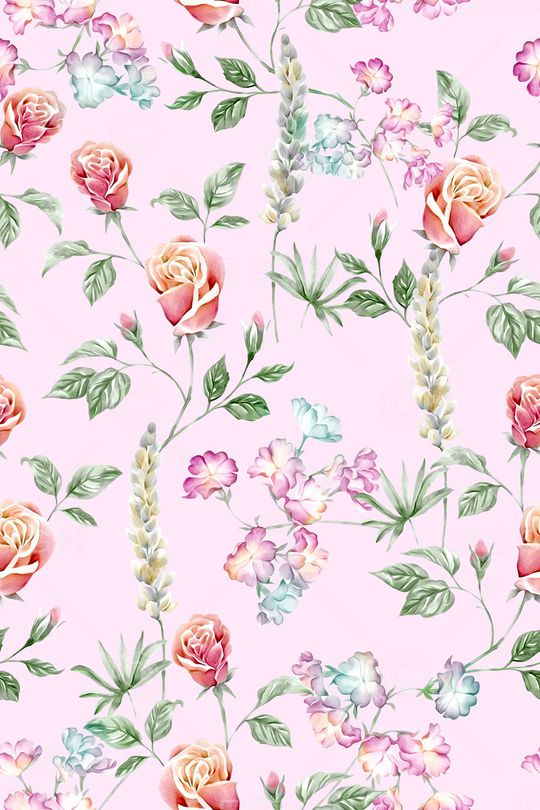 清爽底花卉印花华亿平台图片