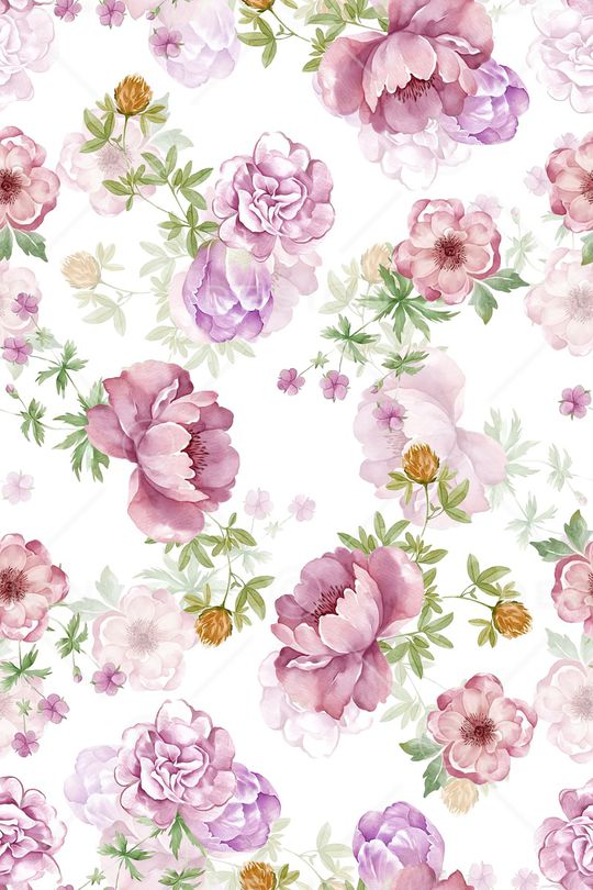 清爽底花卉印花华亿平台图片