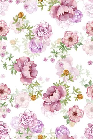 清爽底花卉印花华亿平台图片