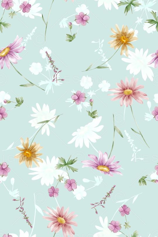 清爽底花卉印花华亿平台图片