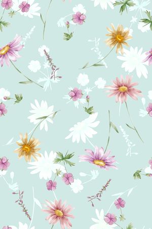 清爽底花卉印花华亿平台图片