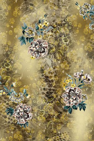 花卉印花华亿平台图片