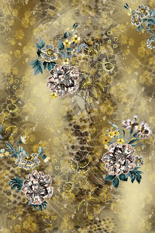 花卉印花华亿平台图片