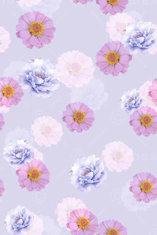 清爽底花卉印花华亿平台图片