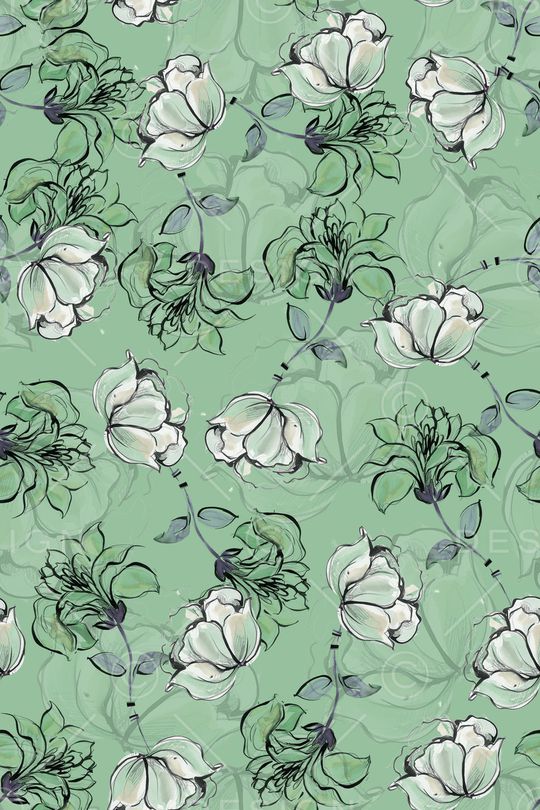 绿植树叶印花华亿平台图片