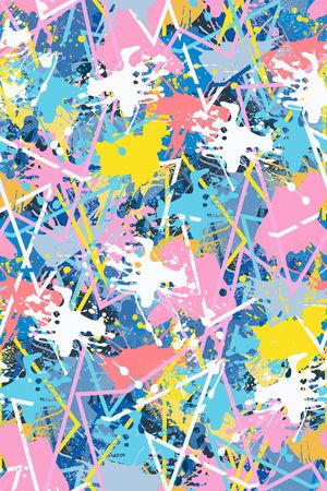 抽象男装印花华亿平台图片