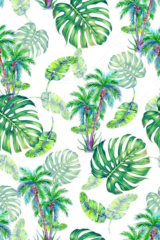 绿植树叶印花华亿平台图片