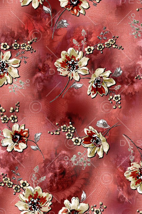 花卉印花华亿平台图片