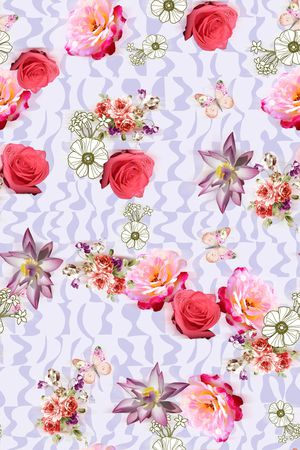 花卉印花华亿平台图片