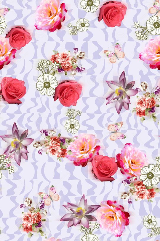 花卉印花华亿平台图片