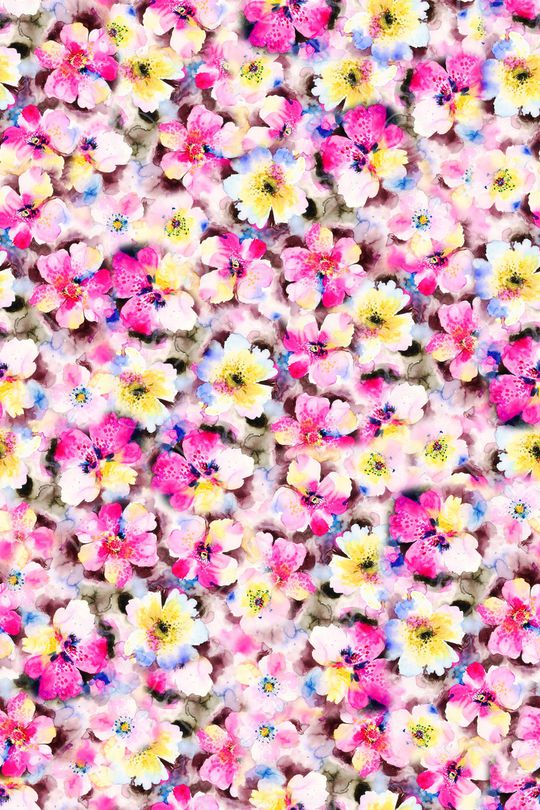 抽象花卉印花华亿平台图片