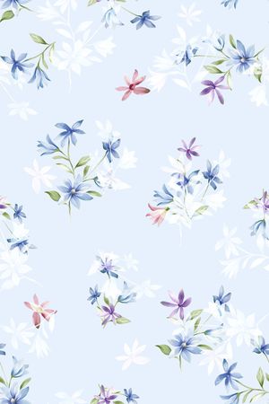 清爽底花卉印花华亿平台图片