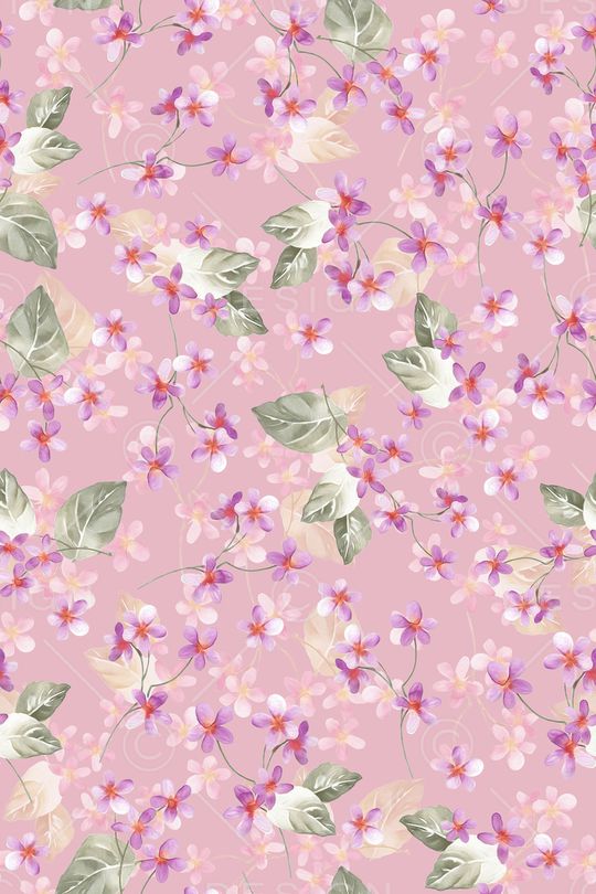 清爽底花卉印花华亿平台图片