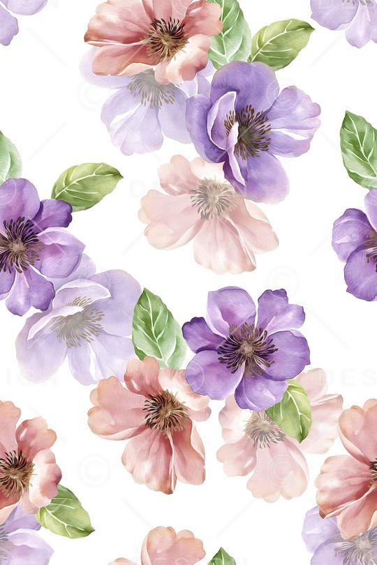 清爽底花卉印花华亿平台图片