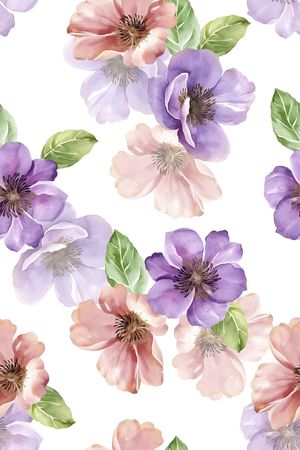 清爽底花卉印花华亿平台图片