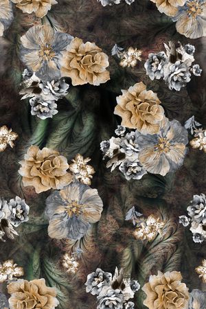 花卉印花华亿平台图片