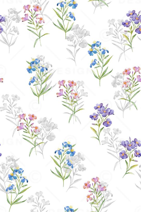 清爽底花卉印花华亿平台图片