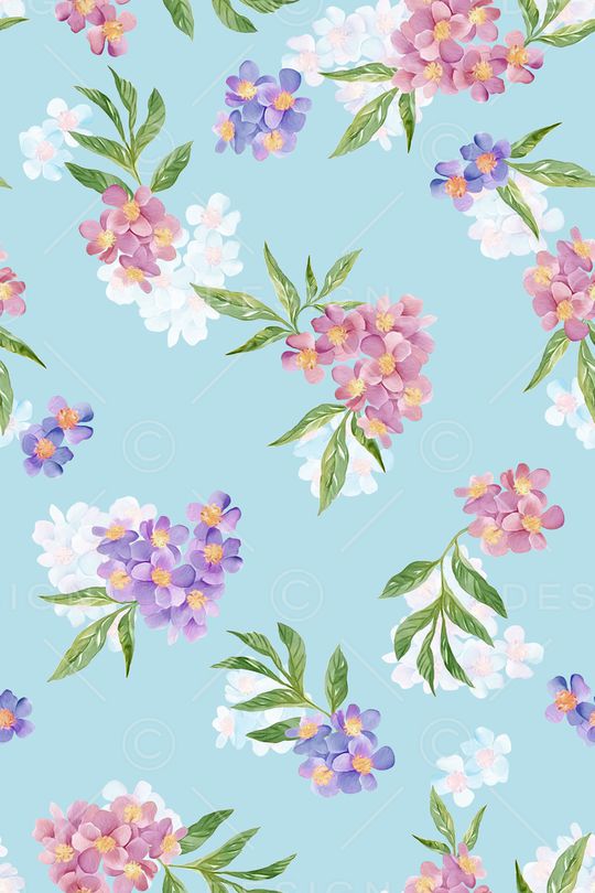 清爽底花卉印花华亿平台图片