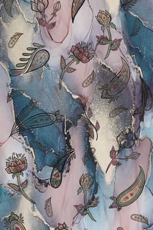 佩斯利印花华亿平台图片