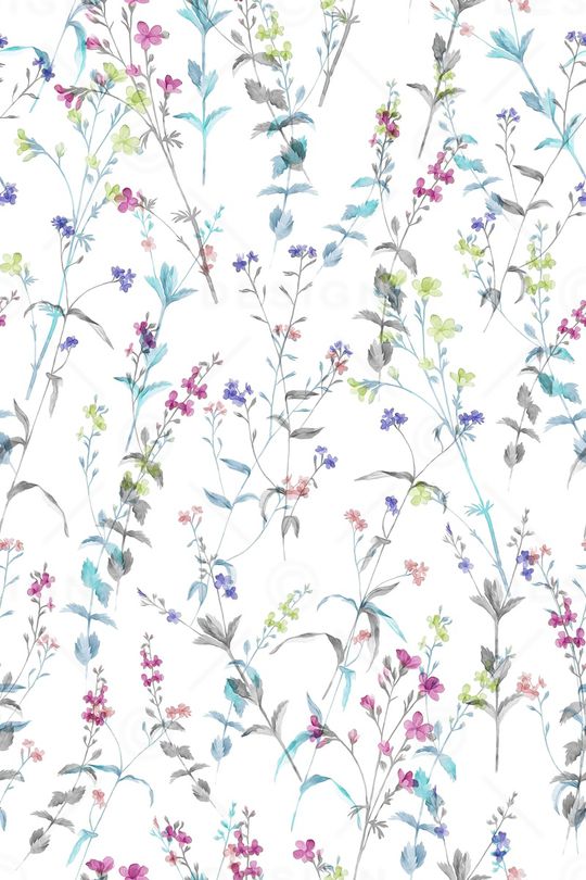 清爽底花卉印花华亿平台图片