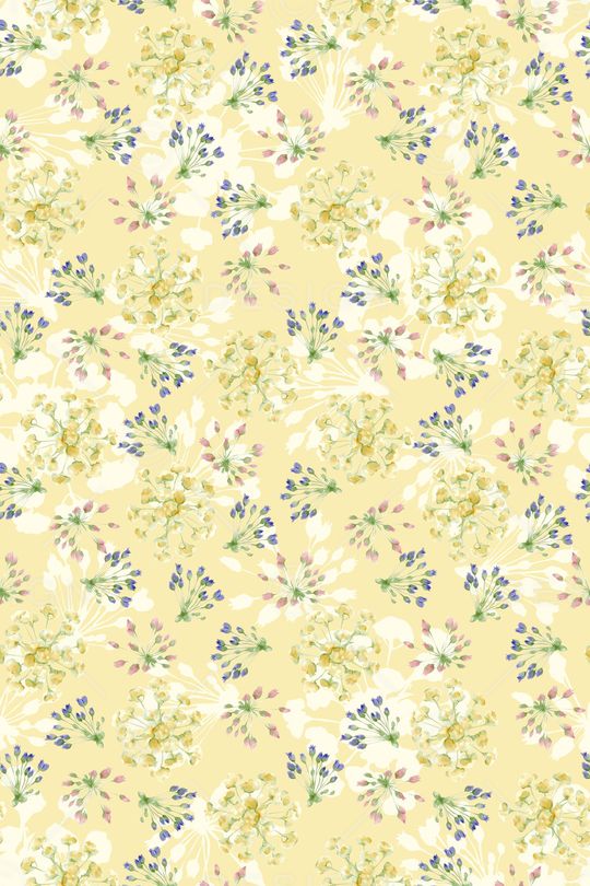 清爽底花卉印花华亿平台图片