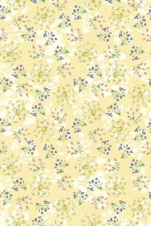 清爽底花卉印花华亿平台图片