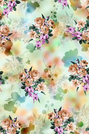 花卉印花华亿平台图片