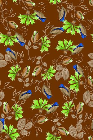 绿植树叶印花华亿平台图片