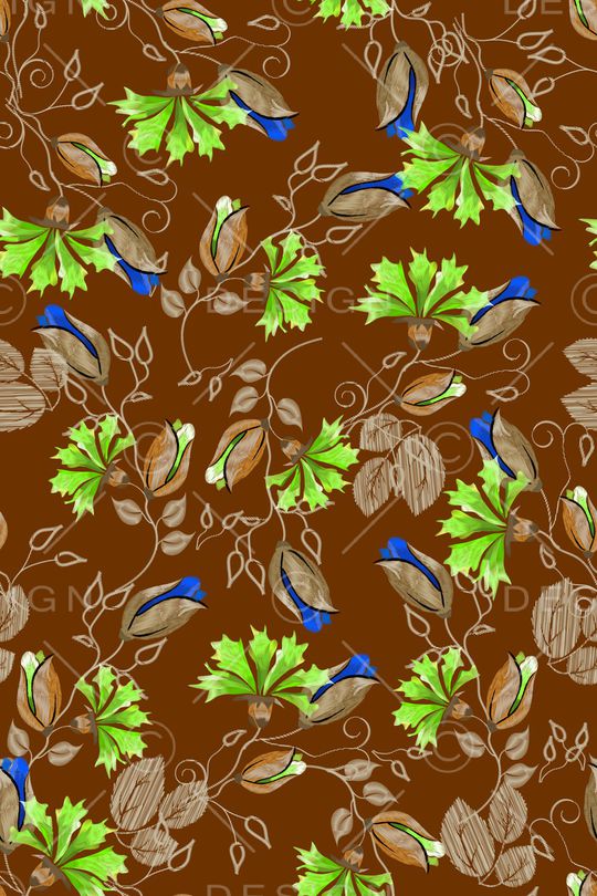 绿植树叶印花华亿平台图片