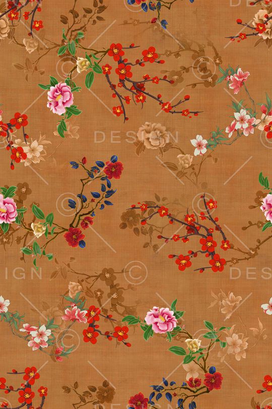 抽象花卉印花华亿平台图片